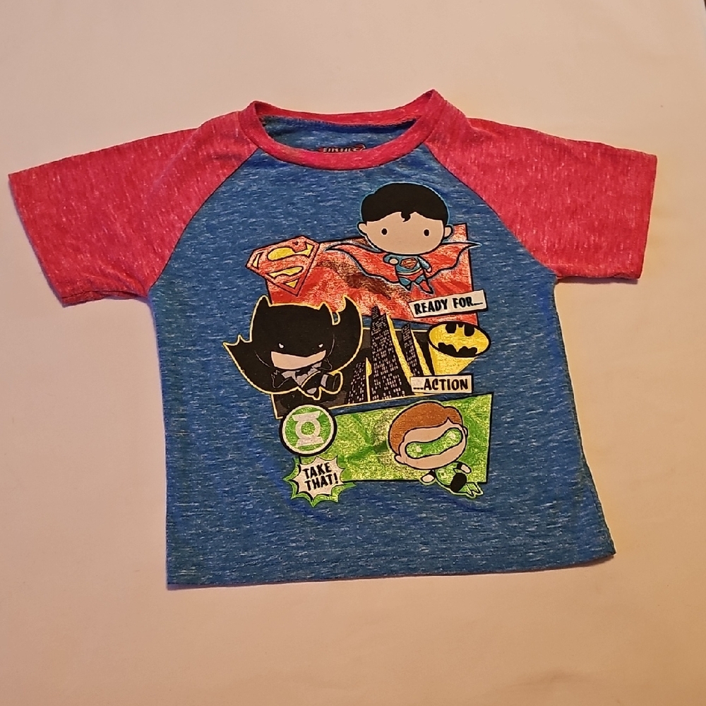Kids Superhero Graphic Tee - Red and Blue
